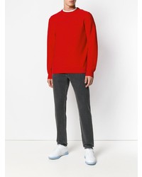 roter Pullover mit einem Rundhalsausschnitt von A.P.C.