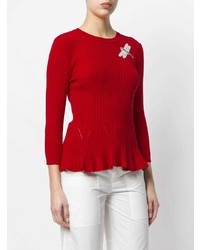 roter Pullover mit einem Rundhalsausschnitt von Vivetta