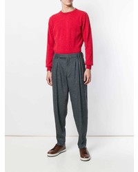 roter Pullover mit einem Rundhalsausschnitt von Eleventy