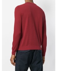 roter Pullover mit einem Rundhalsausschnitt von Eleventy