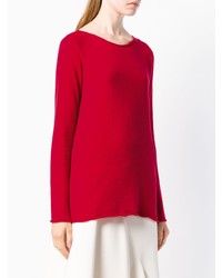 roter Pullover mit einem Rundhalsausschnitt von Lamberto Losani