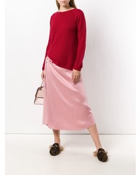 roter Pullover mit einem Rundhalsausschnitt von 'S Max Mara