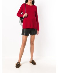 roter Pullover mit einem Rundhalsausschnitt von 'S Max Mara