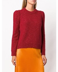 roter Pullover mit einem Rundhalsausschnitt von Isa Arfen