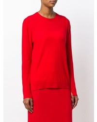 roter Pullover mit einem Rundhalsausschnitt von Pringle Of Scotland