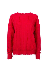 roter Pullover mit einem Rundhalsausschnitt von RtA
