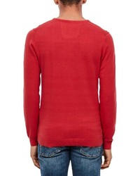 roter Pullover mit einem Rundhalsausschnitt von s.Oliver