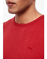 roter Pullover mit einem Rundhalsausschnitt von s.Oliver