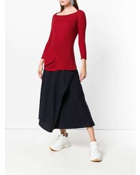 roter Pullover mit einem Rundhalsausschnitt von Y's