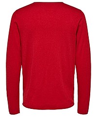 roter Pullover mit einem Rundhalsausschnitt von Selected Homme