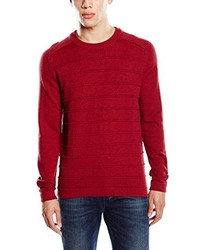 roter Pullover mit einem Rundhalsausschnitt von Selected Homme