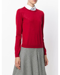 roter Pullover mit einem Rundhalsausschnitt von RED Valentino