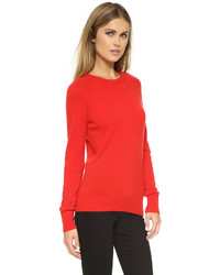 roter Pullover mit einem Rundhalsausschnitt von Equipment