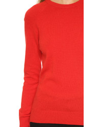 roter Pullover mit einem Rundhalsausschnitt von Equipment