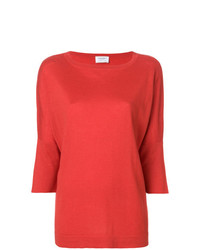 roter Pullover mit einem Rundhalsausschnitt von Snobby Sheep