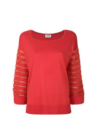 roter Pullover mit einem Rundhalsausschnitt von Snobby Sheep