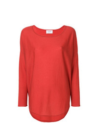 roter Pullover mit einem Rundhalsausschnitt von Snobby Sheep