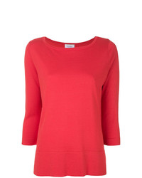 roter Pullover mit einem Rundhalsausschnitt von Snobby Sheep