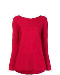 roter Pullover mit einem Rundhalsausschnitt von Snobby Sheep