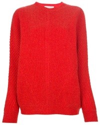 roter Pullover mit einem Rundhalsausschnitt von Stella McCartney