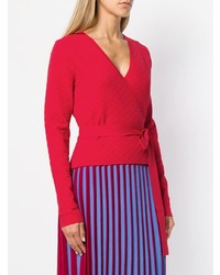 roter Pullover mit einem Rundhalsausschnitt von Dvf Diane Von Furstenberg