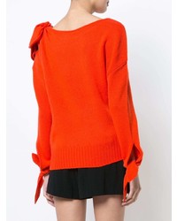 roter Pullover mit einem Rundhalsausschnitt von Derek Lam 10 Crosby