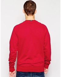 roter Pullover mit einem Rundhalsausschnitt von Fred Perry