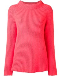 roter Pullover mit einem Rundhalsausschnitt von The Elder Statesman