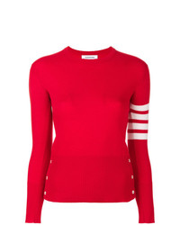 roter Pullover mit einem Rundhalsausschnitt von Thom Browne