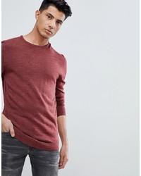 roter Pullover mit einem Rundhalsausschnitt von Threadbare