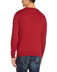 roter Pullover mit einem Rundhalsausschnitt von Tom Tailor