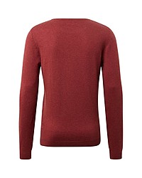 roter Pullover mit einem Rundhalsausschnitt von Tom Tailor