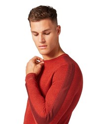 roter Pullover mit einem Rundhalsausschnitt von Tom Tailor