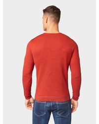 roter Pullover mit einem Rundhalsausschnitt von Tom Tailor