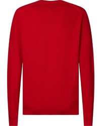 roter Pullover mit einem Rundhalsausschnitt von Tommy Hilfiger