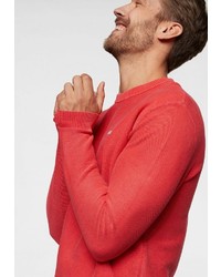 roter Pullover mit einem Rundhalsausschnitt von Tommy Jeans