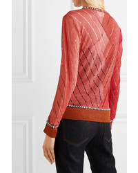 roter Pullover mit einem Rundhalsausschnitt von Peter Pilotto