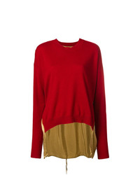 roter Pullover mit einem Rundhalsausschnitt von Uma Wang