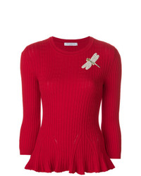 roter Pullover mit einem Rundhalsausschnitt von Vivetta