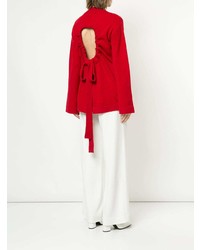 roter Pullover mit einem Rundhalsausschnitt von Ellery