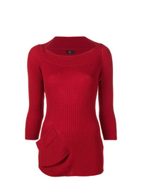 roter Pullover mit einem Rundhalsausschnitt von Y's