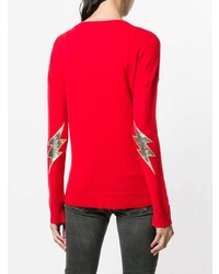 roter Pullover mit einem Rundhalsausschnitt von Zadig & Voltaire