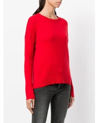 roter Pullover mit einem Rundhalsausschnitt von Zadig & Voltaire