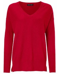 roter Pullover mit einem V-Ausschnitt von ASHLEY BROOKE by Heine