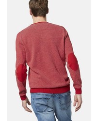 roter Pullover mit einem V-Ausschnitt von Bugatti