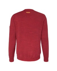 roter Pullover mit einem V-Ausschnitt von camel active