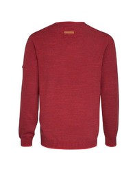 roter Pullover mit einem V-Ausschnitt von camel active