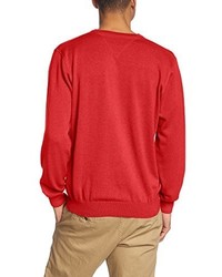 roter Pullover mit einem V-Ausschnitt von Casamoda
