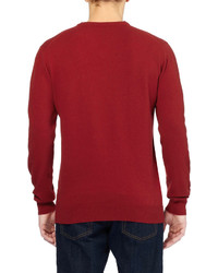 roter Pullover mit einem V-Ausschnitt von Alfred Dunhill