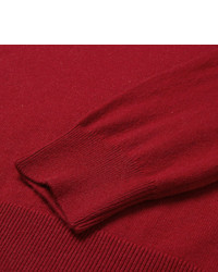 roter Pullover mit einem V-Ausschnitt von Alfred Dunhill